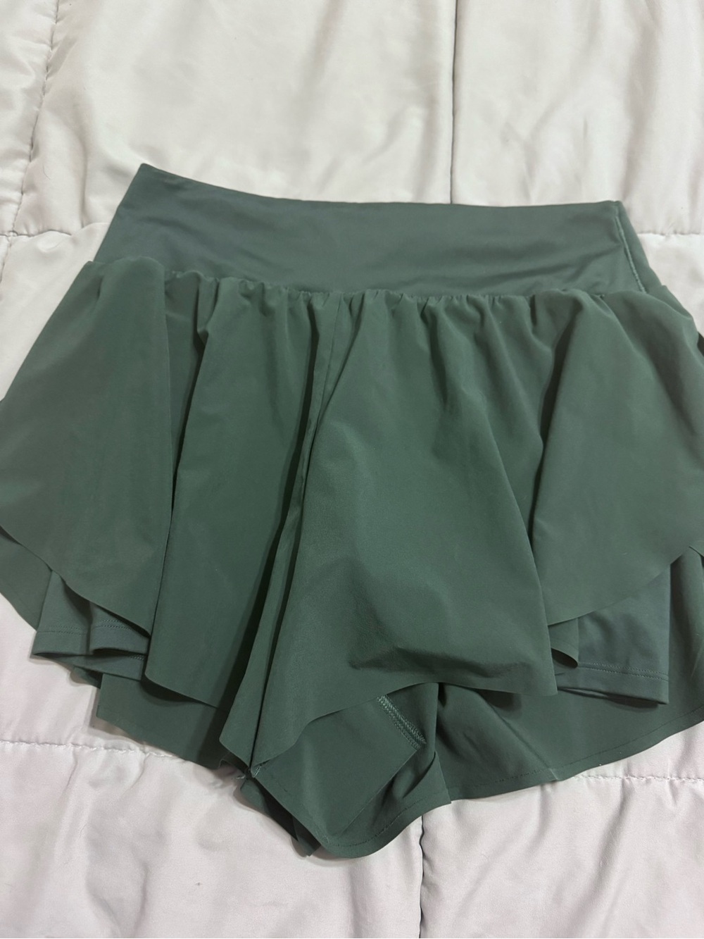 all in motion Olive Green Ruffle Skort